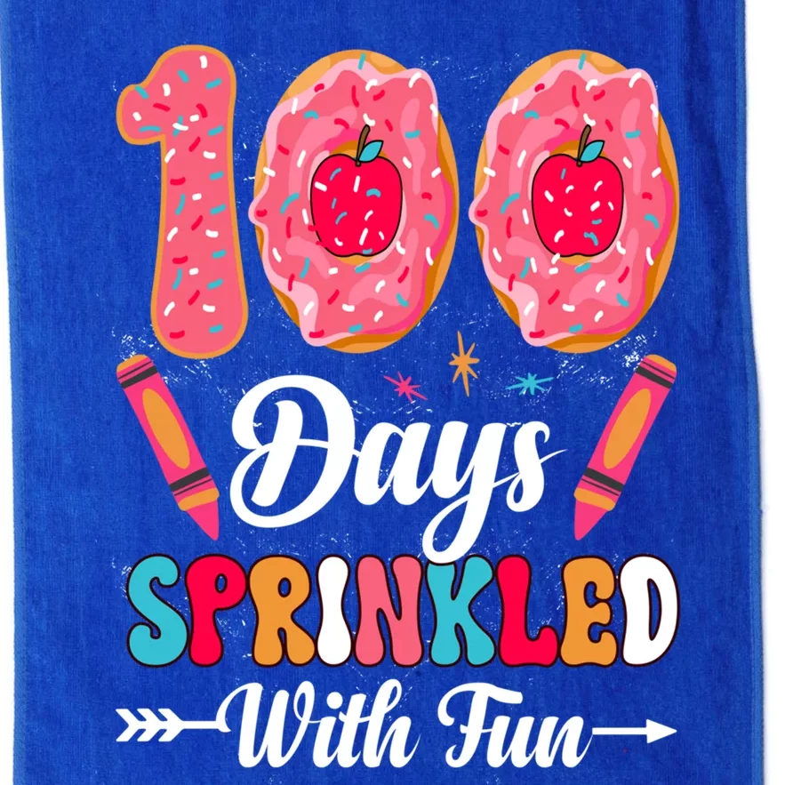 100 Days Sprinkled With Fun 100th Day Of School Gift Platinum Collection Golf Towel