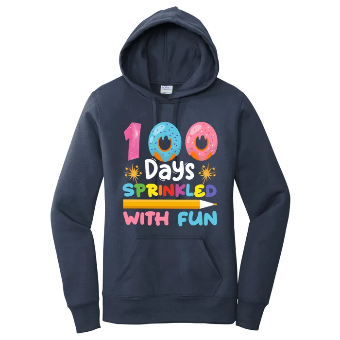 100 Days Sprinkled With Fun 100th Day Of School Teacher Gift Women's Pullover Hoodie