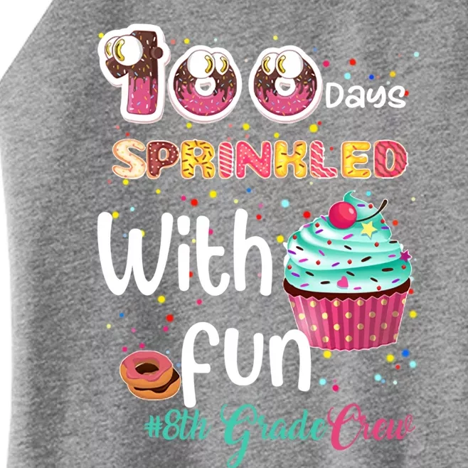 100 Days Sprinkled With Fun 8th Grade Crew Day Of School Meaningful Gift Women’s Perfect Tri Rocker Tank