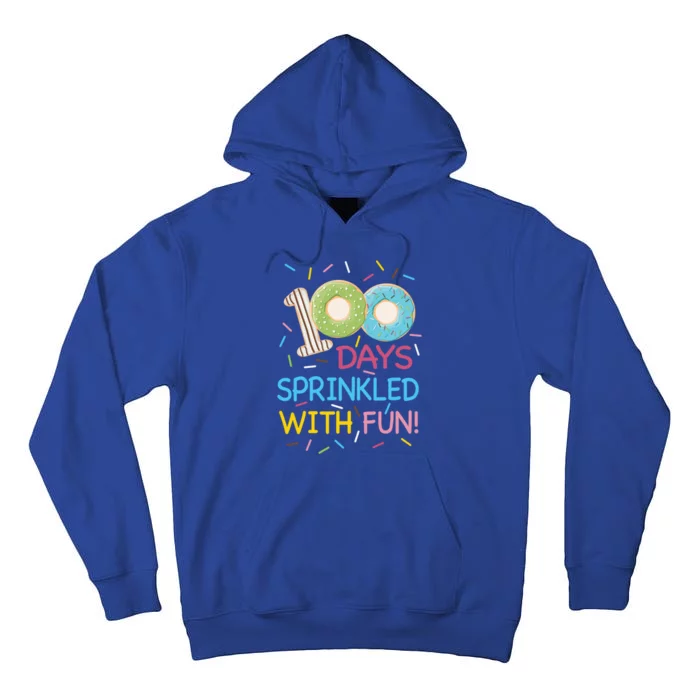 100 Days Sprinkled With Fun Colorful Donut Graphic Gift Tall Hoodie