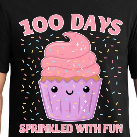 100 Days Sprinkled With Fun Cupcake 100th Day Of School Cute Gift Pajama Set