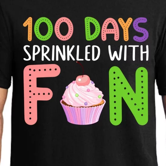 100 Days Sprinkled With Fun Cupcake 100th Day Of School Cool Gift Pajama Set