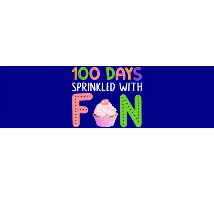 100 Days Sprinkled With Fun Cupcake 100th Day Of School Cool Gift Bumper Sticker