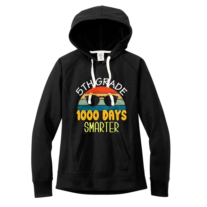 1000 Days Smarter Fifth 5th Grade Teacher Student Of School Women's Fleece Hoodie