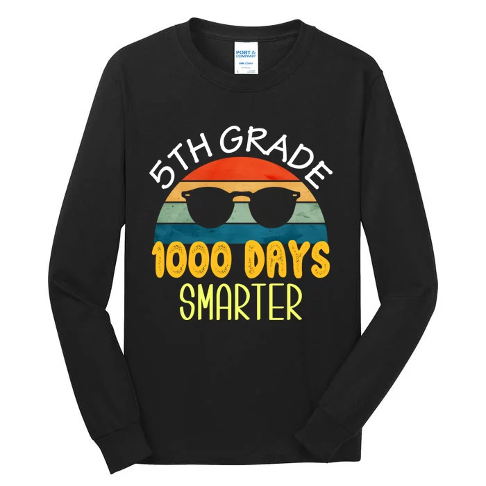 1000 Days Smarter Fifth 5th Grade Teacher Student Of School Tall Long Sleeve T-Shirt