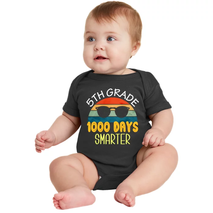 1000 Days Smarter Fifth 5th Grade Teacher Student Of School Baby Bodysuit