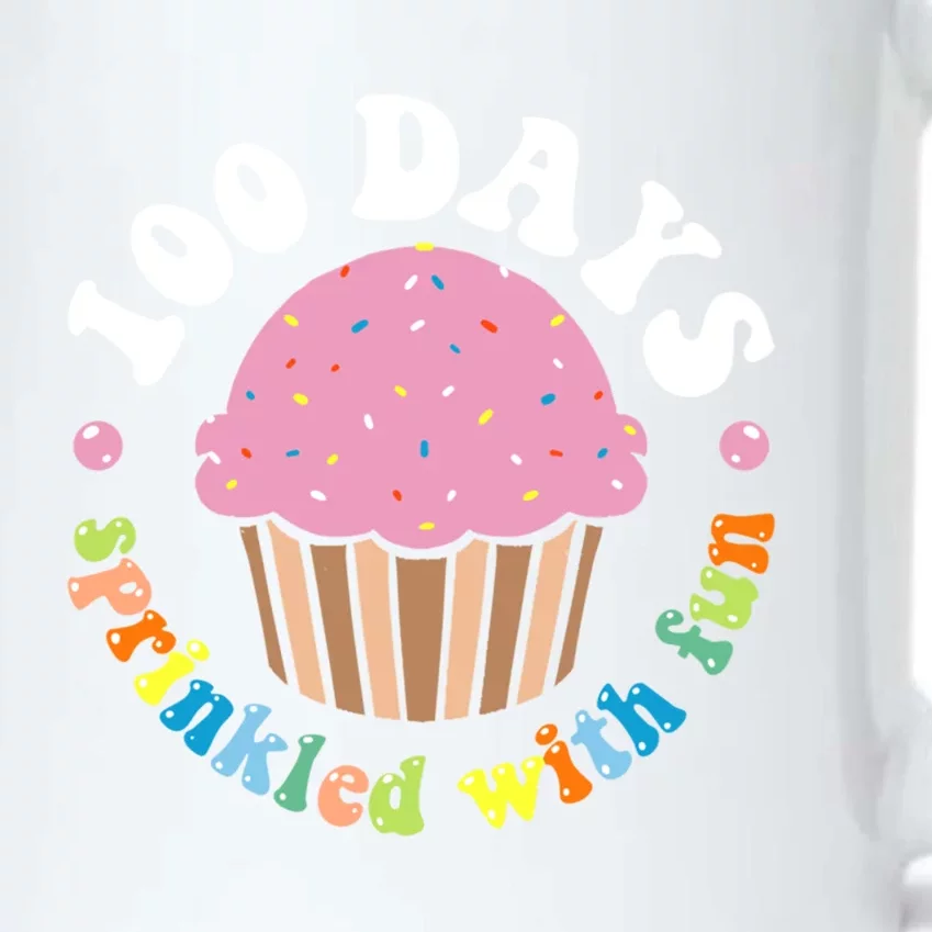 100 Days Sprinkled With Fun Cupcake 100th Day Of School Cute Gift Black Color Changing Mug