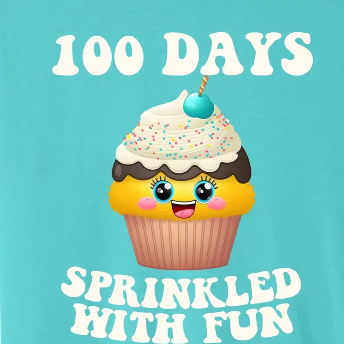 100 Days Sprinkled With Fun Cupcake 100th Day Of School Gift ChromaSoft Performance T-Shirt