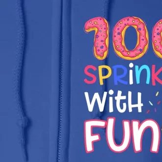 100 Days Sprinkled With Fun Cupcake 100th Day Of School Gift Full Zip Hoodie