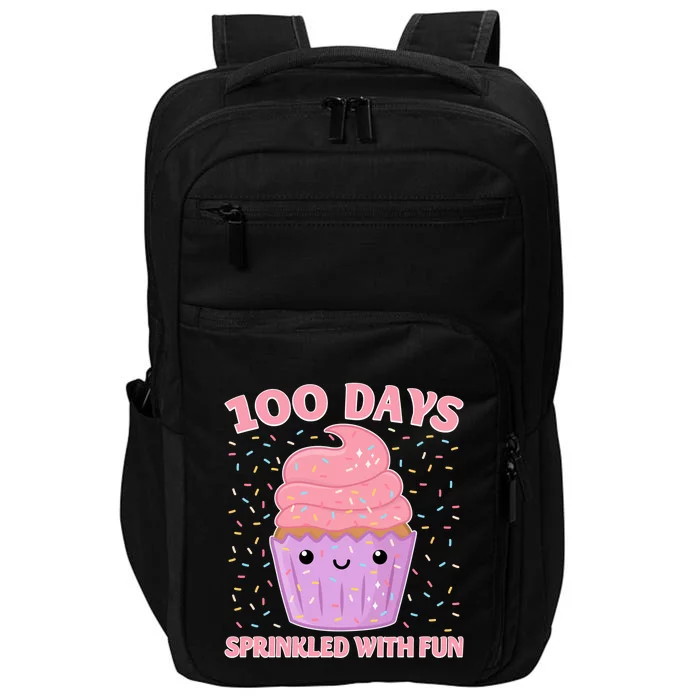 100 Days Sprinkled With Fun Cupcake 100th Day Of School Gift Impact Tech Backpack