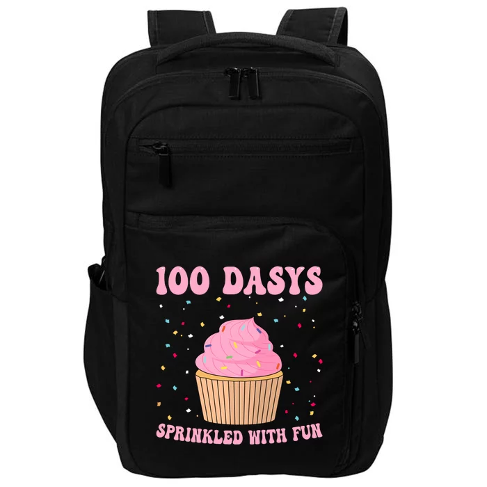 100 Days Sprinkled With Fun Cupcake 100th Day Of School Gift Impact Tech Backpack