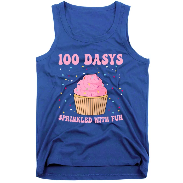 100 Days Sprinkled With Fun Cupcake 100th Day Of School Gift Tank Top