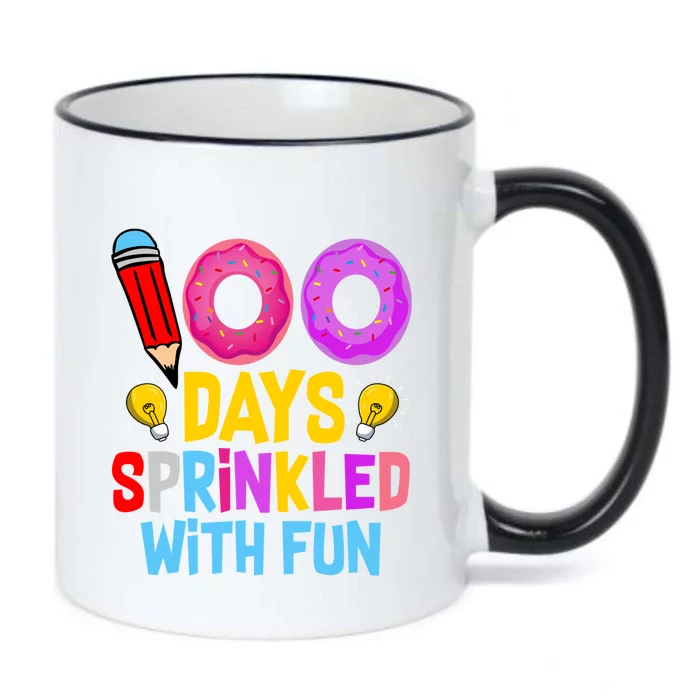 100 Days Sprinkled With Fun Cupcake 100th Day Teachers Meaningful Gift Black Color Changing Mug