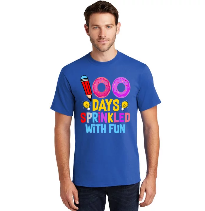 100 Days Sprinkled With Fun Cupcake 100th Day Teachers Meaningful Gift Tall T-Shirt