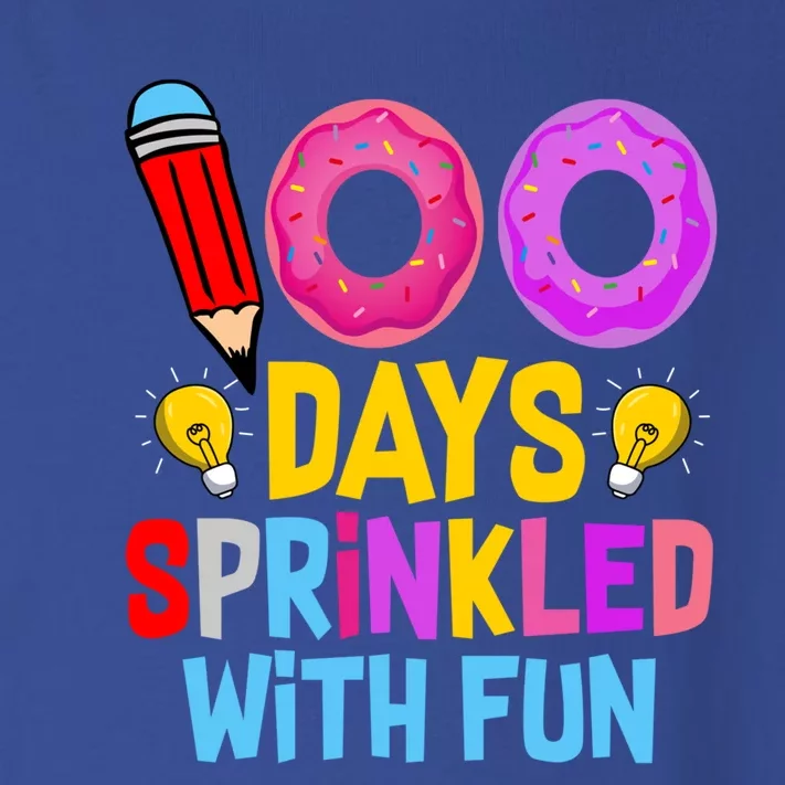 100 Days Sprinkled With Fun Cupcake 100th Day Teachers Meaningful Gift Toddler Long Sleeve Shirt