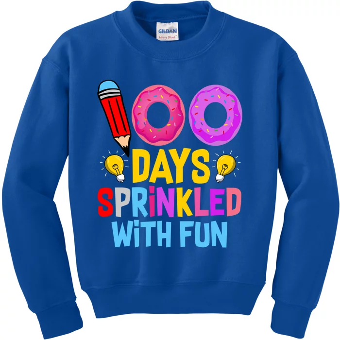 100 Days Sprinkled With Fun Cupcake 100th Day Teachers Meaningful Gift Kids Sweatshirt