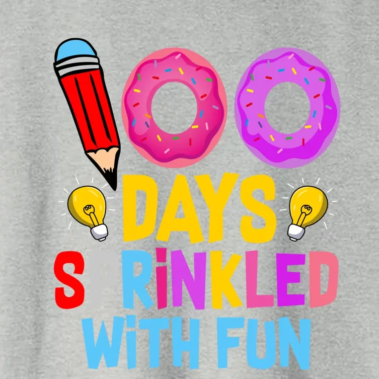 100 Days Sprinkled With Fun Cupcake 100th Day Teachers Meaningful Gift Women's Crop Top Tee