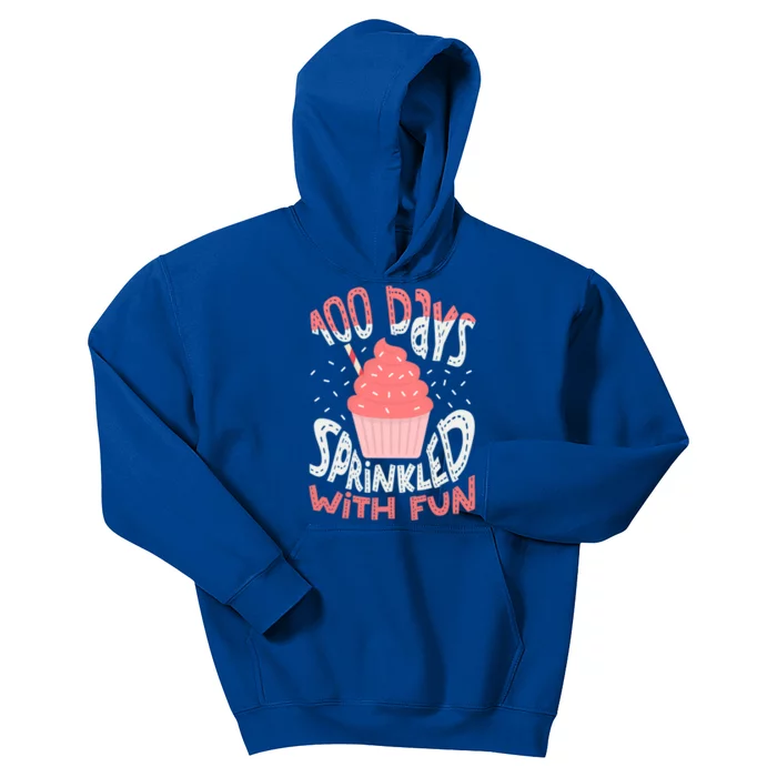 100 Days Sprinkled With Fun Cupcake 100th Days Of School Cool Gift Kids Hoodie