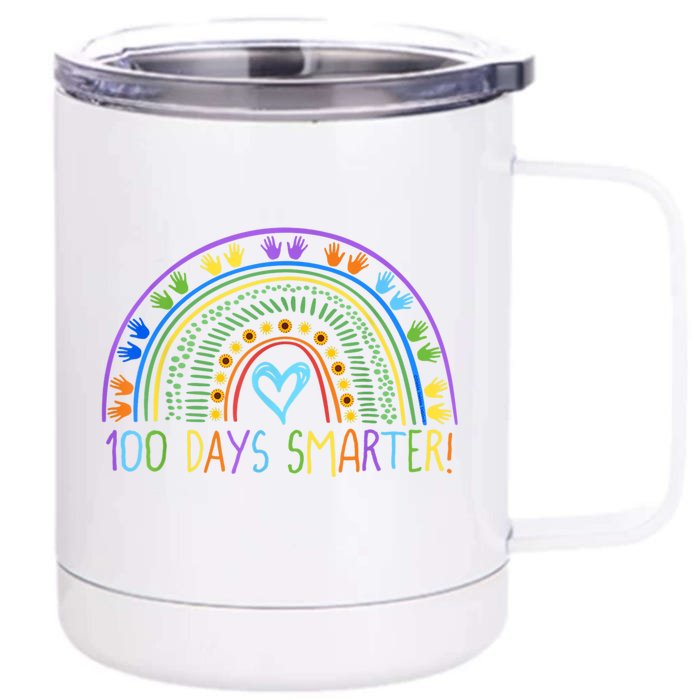 100 Days Smarter! Teachers 100 Days Of School Front & Back 12oz Stainless Steel Tumbler Cup