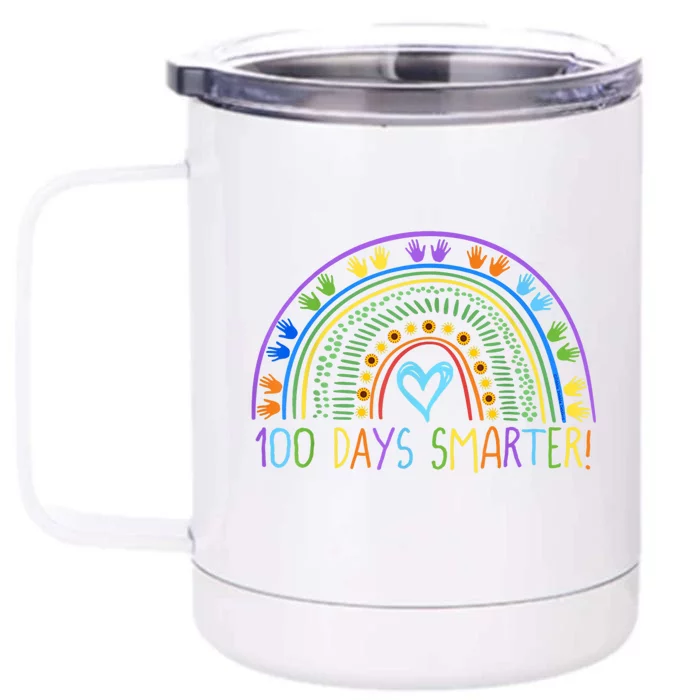 100 Days Smarter! Teachers 100 Days Of School Front & Back 12oz Stainless Steel Tumbler Cup