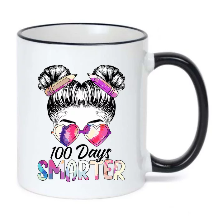 100 Days Smarter Messy Bun Black Color Changing Mug