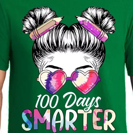 100 Days Smarter Messy Bun Pajama Set