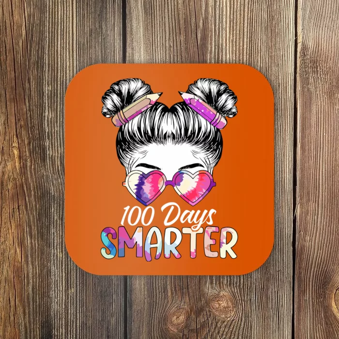 100 Days Smarter Messy Bun Coaster