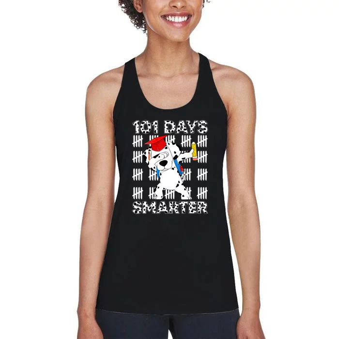 101 Days Smarter Dalmatian Dog Women's Racerback Tank