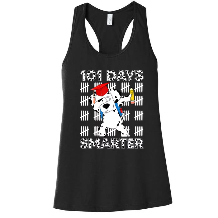 101 Days Smarter Dalmatian Dog Women's Racerback Tank