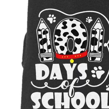 101 Days Smarter Teacher 100 Days Of School Dalmatian Dog Doggie 3-End Fleece Hoodie