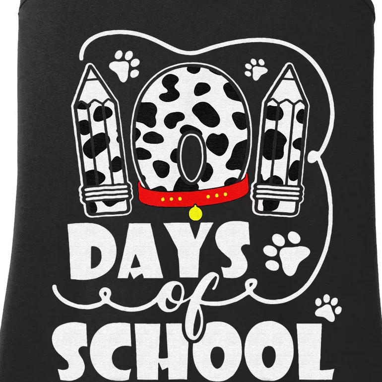 101 Days Smarter Teacher 100 Days Of School Dalmatian Dog Ladies Essential Tank