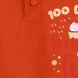 100 Days Sprinkled With Fun Cupcake 100 Days Of School Gift Dry Zone Grid Performance Polo