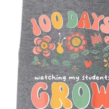 100 Day Watching My Students Grow 100 Days Of School Teacher Doggie 3-End Fleece Hoodie