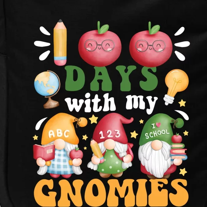 100 Days With My Gnomies 100th Day Of School Gnome Lovers Gift Impact Tech Backpack