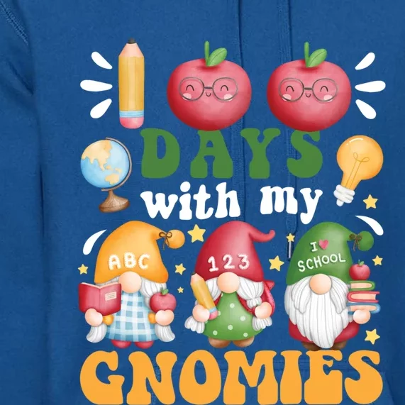 100 Days With My Gnomies 100th Day Of School Gnome Lovers Gift Premium Hoodie