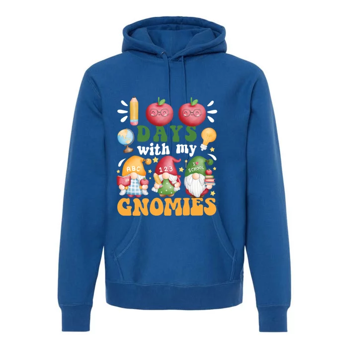 100 Days With My Gnomies 100th Day Of School Gnome Lovers Gift Premium Hoodie