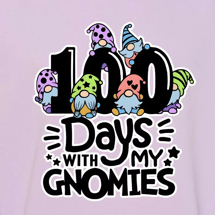 100 Days With My Gnomies Teacher Gnomies Garment-Dyed Sweatshirt