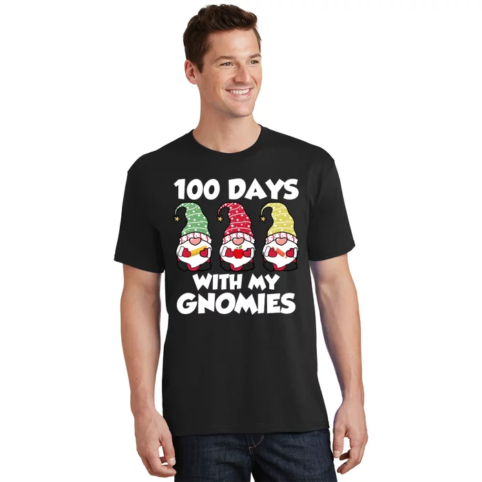 100 Days With My Gnomies Funny 100 Days Of School T-Shirt