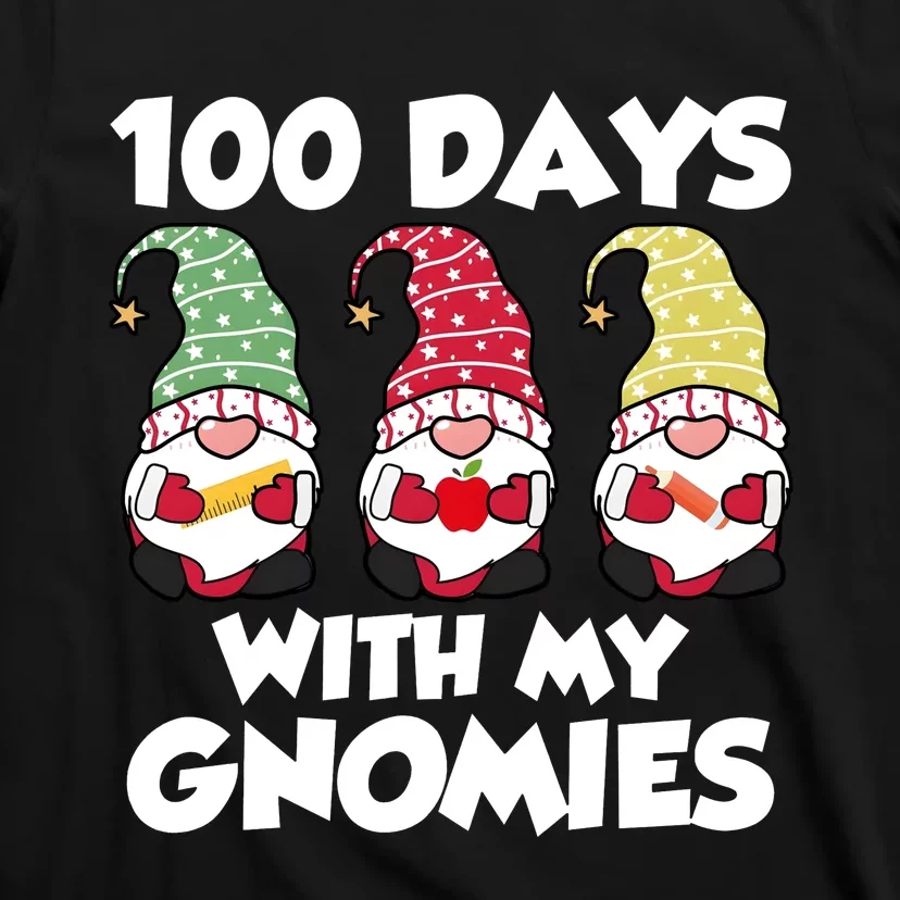 100 Days With My Gnomies Funny 100 Days Of School T-Shirt