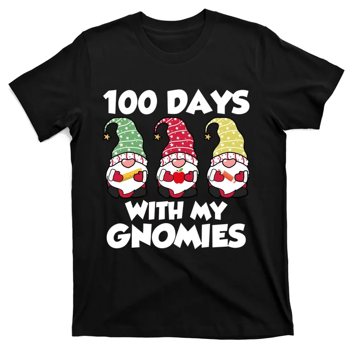 100 Days With My Gnomies Funny 100 Days Of School T-Shirt