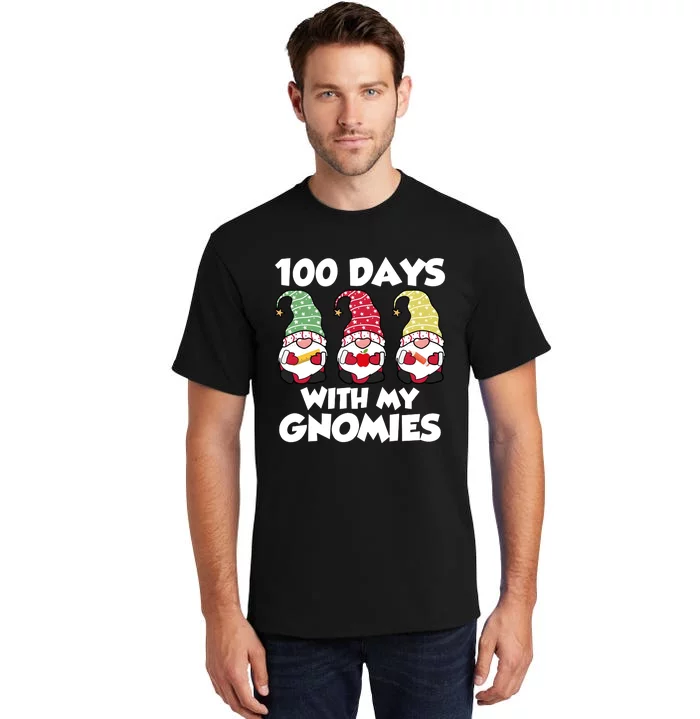 100 Days With My Gnomies Funny 100 Days Of School Tall T-Shirt