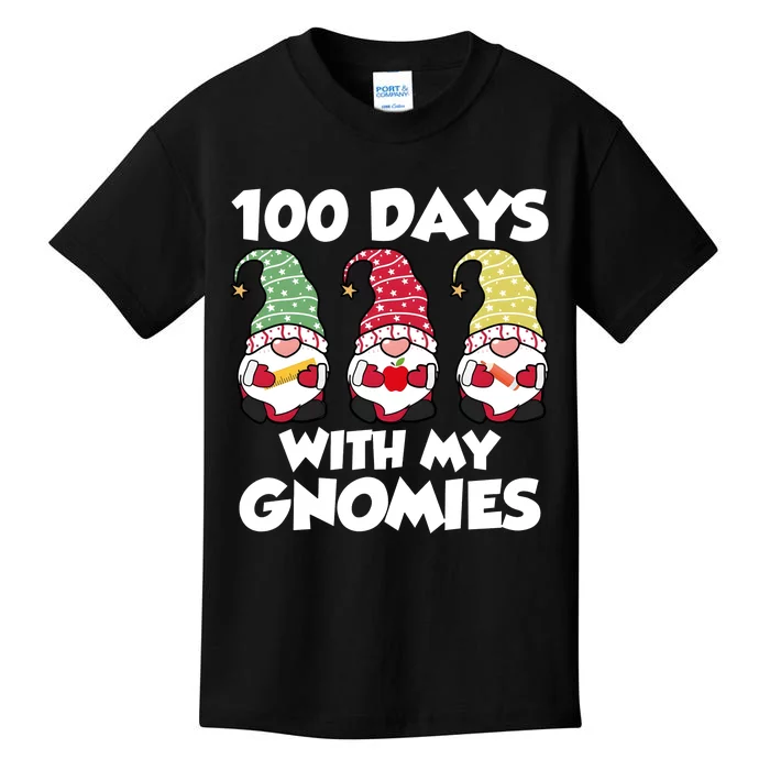 100 Days With My Gnomies Funny 100 Days Of School Kids T-Shirt