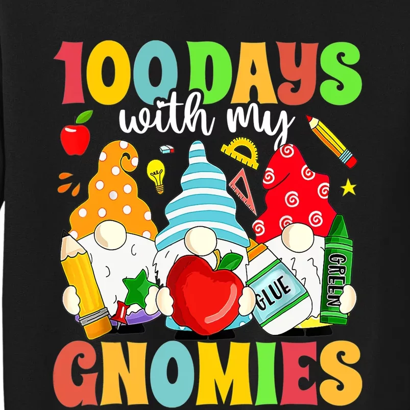 100 Days With My Gnomies 100th Day Of School Gnome Lovers Sweatshirt