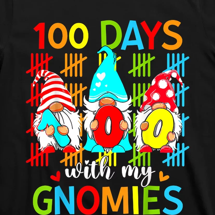 100 Days With My Gnomies Teacher 100th Day Of School Gnome T-Shirt