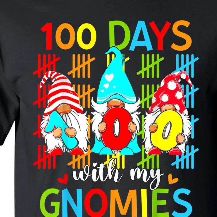 100 Days With My Gnomies Teacher 100th Day Of School Gnome Tall T-Shirt