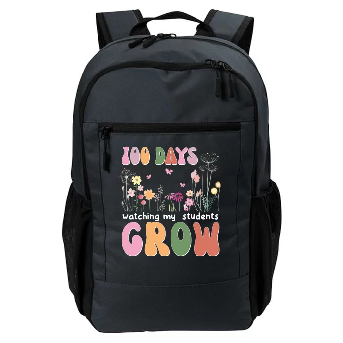 100 Days Watching My Students Grow Floral Daily Commute Backpack