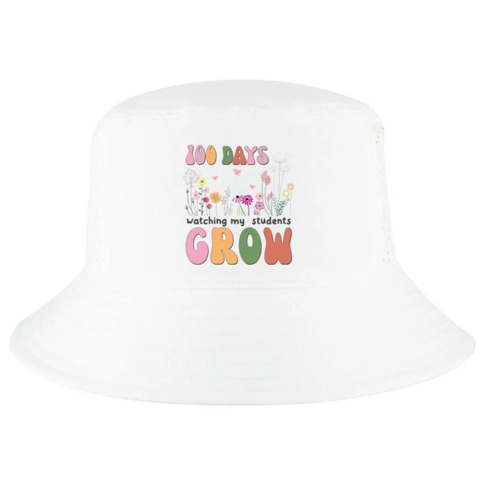 100 Days Watching My Students Grow Floral Cool Comfort Performance Bucket Hat