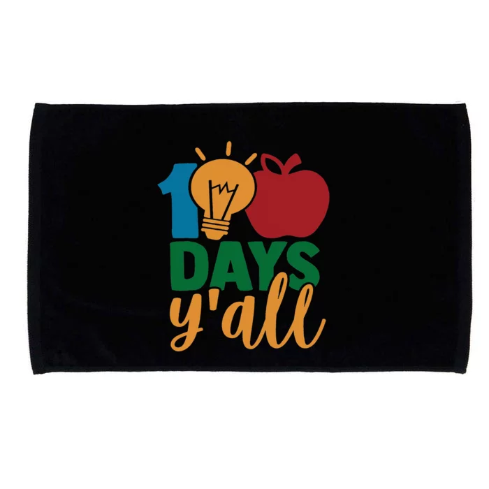 100 DAYS Y’ALL Teacher or Student 100th Day of School Microfiber Hand Towel