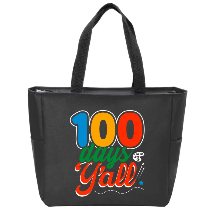 100 Days Yall Funny School Zip Tote Bag