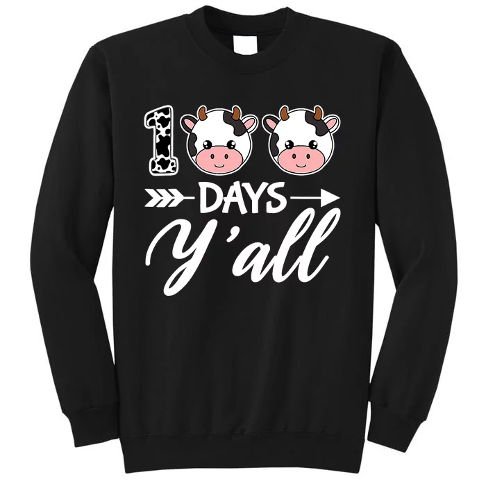 100 Days YAll 100th Day Of School With Cute Cows Sweatshirt